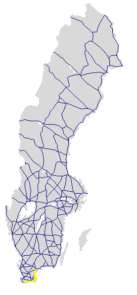 Mapa autostrad w Szwecji