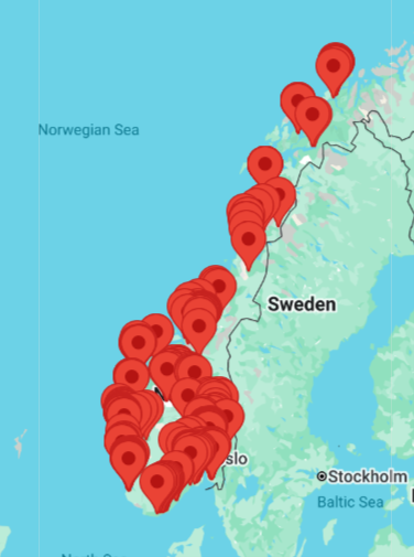 Punkty poboru opłat w Norwegii