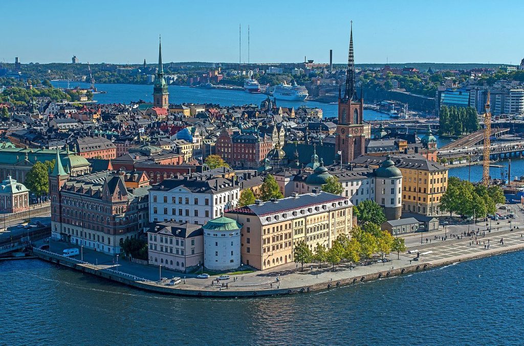 widok na Sztokholm