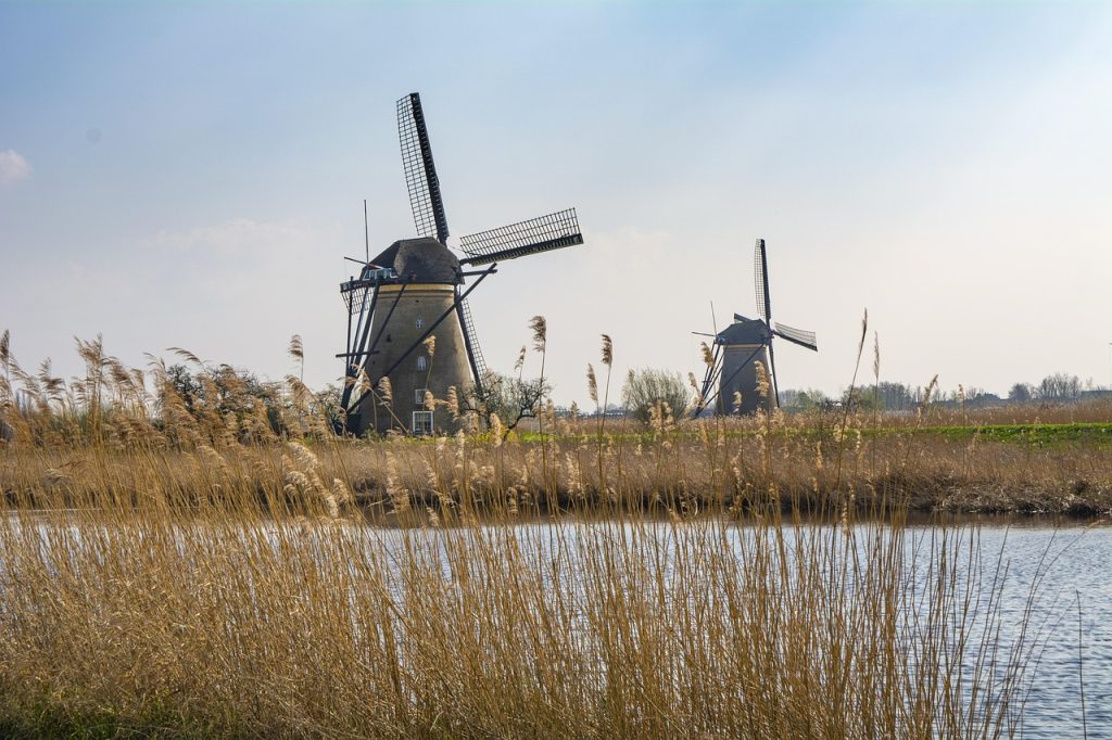wiatraki w kinderdijk