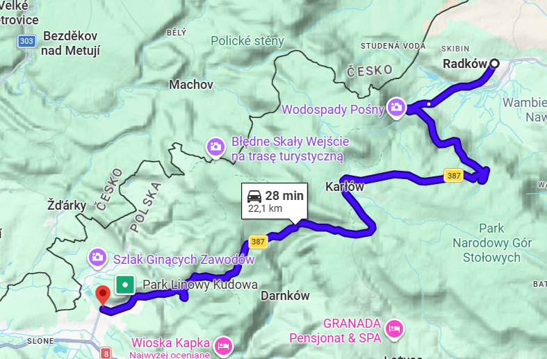 mapa 100 zakrętów